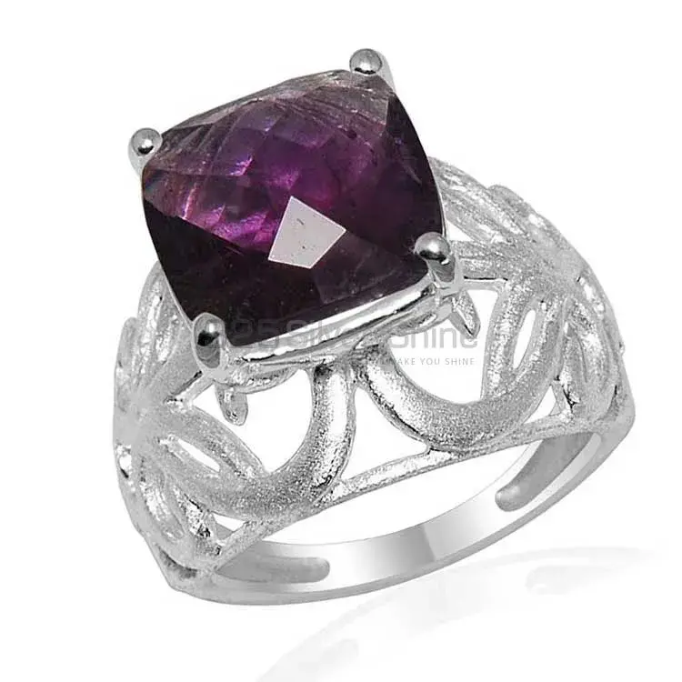 Square Amethyst Sterling Silver Rings 925SR1632_0