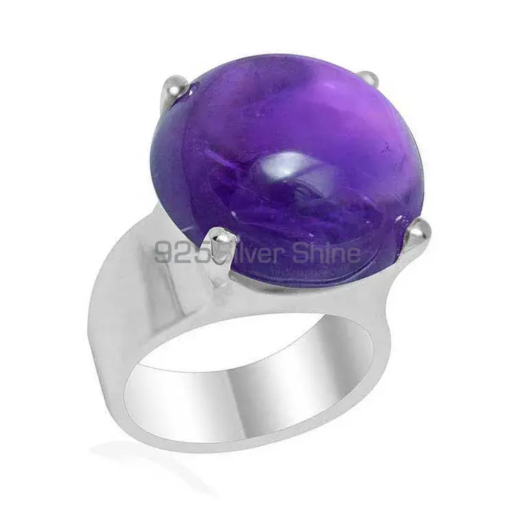 Handmade Amethyst Silver Rings Jewelry 925SR1936