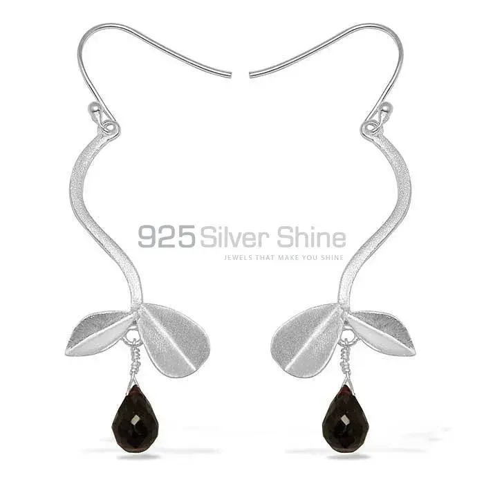 Genuine Black Onyx Gemstone Earrings In 925 Sterling Silver Jewelry 925SE729_0