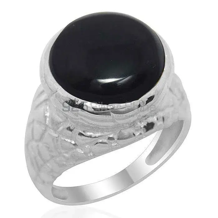 Genuine Black Onyx Gemstone Rings In 925 Sterling Silver Jewelry 925SR2179