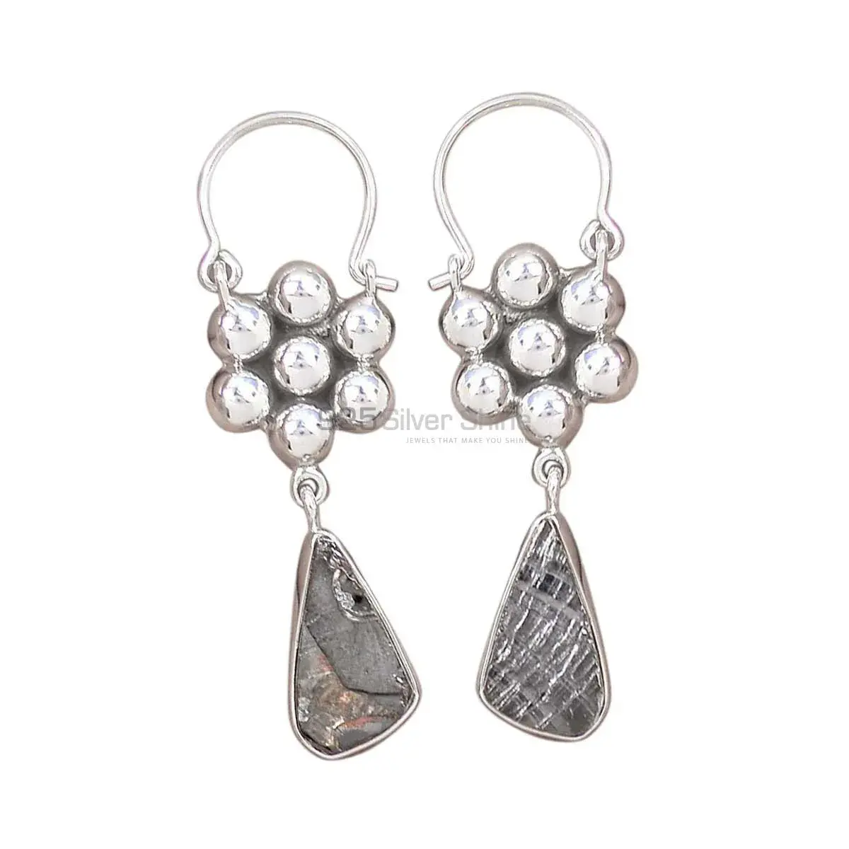 Genuine Black Tourmaline Gemstone Earrings Suppliers In 925 Sterling Silver Jewelry 925SE3081