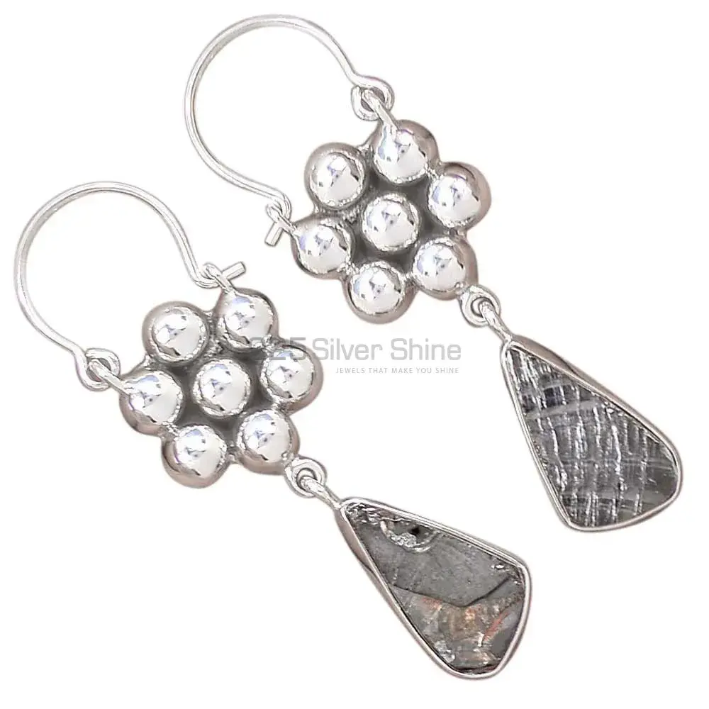Genuine Black Tourmaline Gemstone Earrings Suppliers In 925 Sterling Silver Jewelry 925SE3081_1