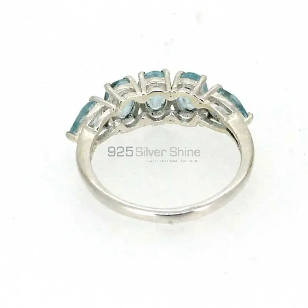 Genuine Blue Topaz Gemstone Ring In 925 Silver 925SR07-1_1