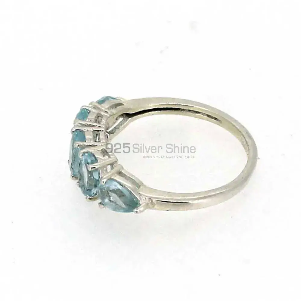 Genuine Blue Topaz Gemstone Ring In 925 Silver 925SR07-1_2