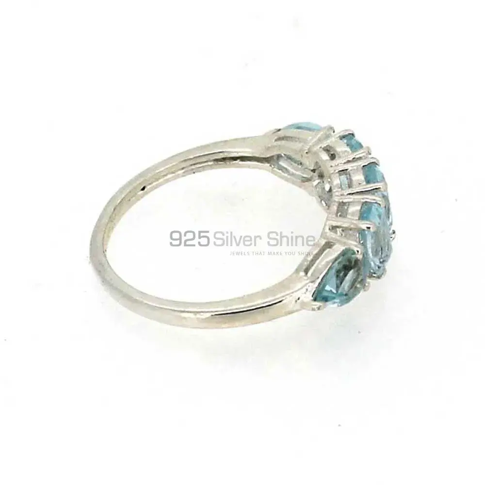 Genuine Blue Topaz Gemstone Ring In 925 Silver 925SR07-1_3