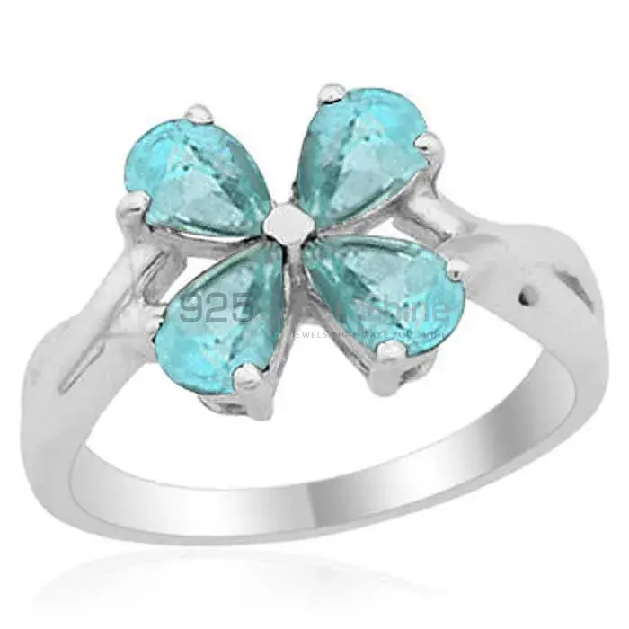 Genuine Blue Topaz Gemstone Rings Exporters In 925 Sterling Silver Jewelry 925SR1796