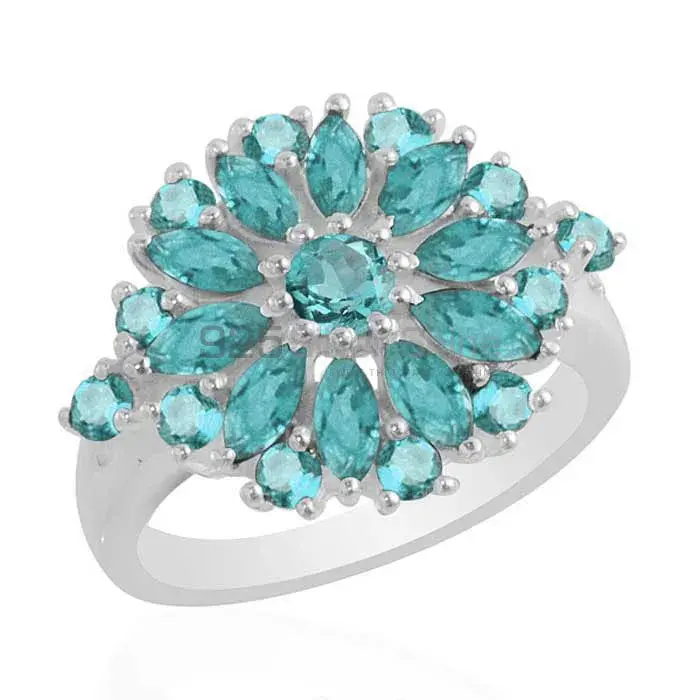 Genuine Blue Topaz Gemstone Rings In 925 Sterling Silver 925SR1766_0