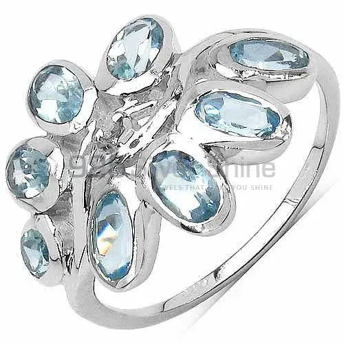 Genuine Blue Topaz Gemstone Rings In 925 Sterling Silver 925SR3185