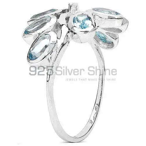 Genuine Blue Topaz Gemstone Rings In 925 Sterling Silver 925SR3185_1