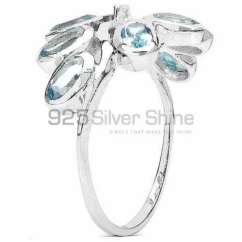 Genuine Blue Topaz Gemstone Rings In 925 Sterling Silver 925SR3185_2