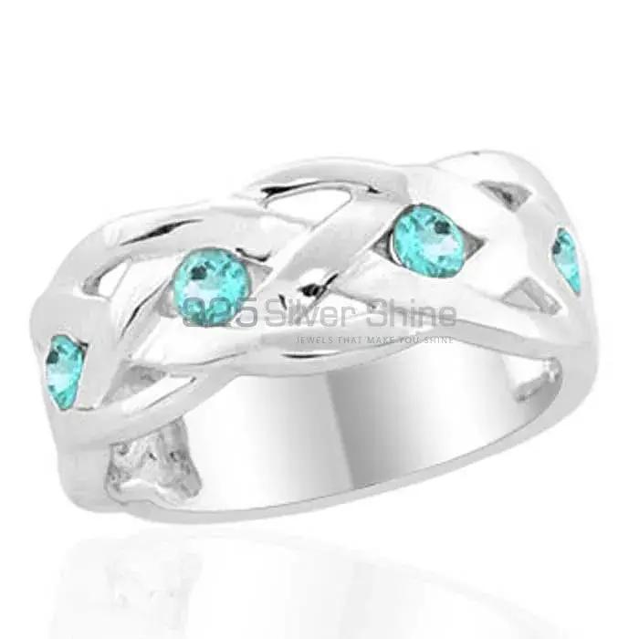 Genuine Blue Topaz Gemstone Rings In Fine 925 Sterling Silver 925SR1997