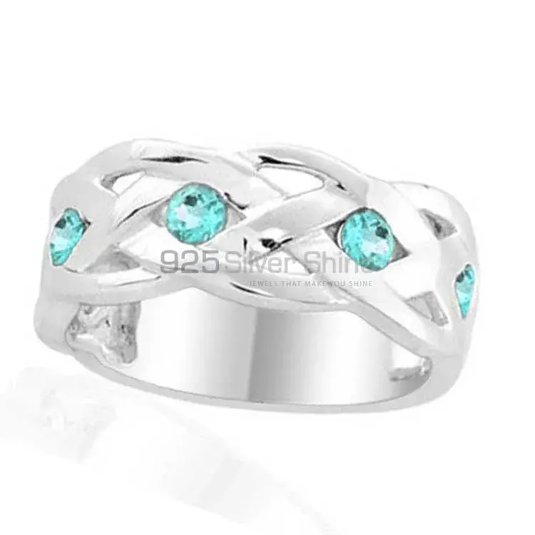 Genuine Blue Topaz Gemstone Rings In Fine 925 Sterling Silver 925SR1997_1