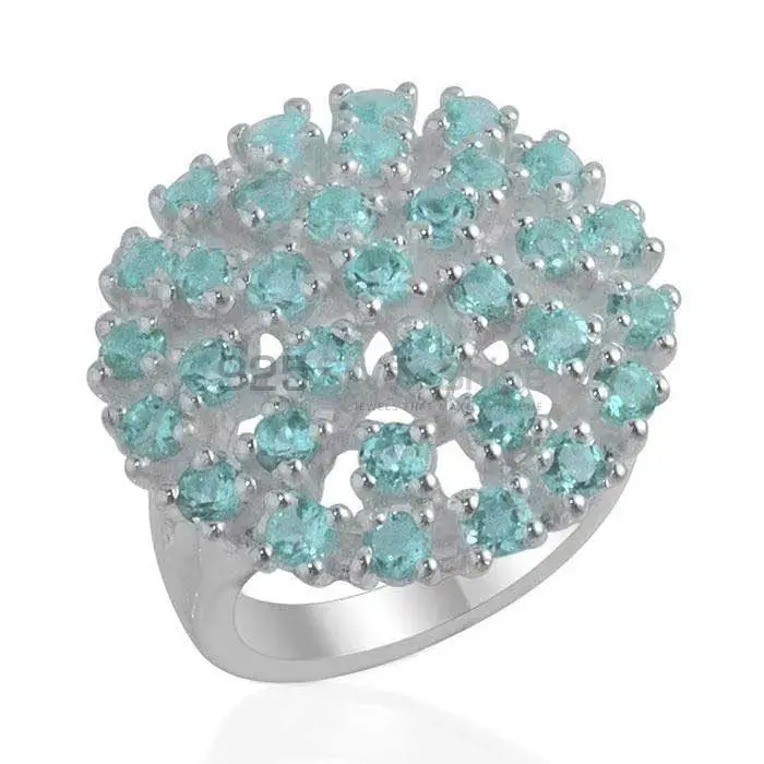 Genuine Blue Topaz Gemstone Rings In Fine 925 Sterling Silver 925SR2155