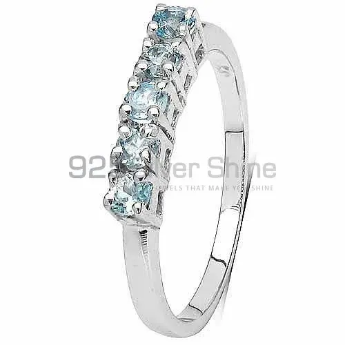 Genuine Blue Topaz Gemstone Rings Manufacturer In 925 Sterling Silver Jewelry 925SR3139_1