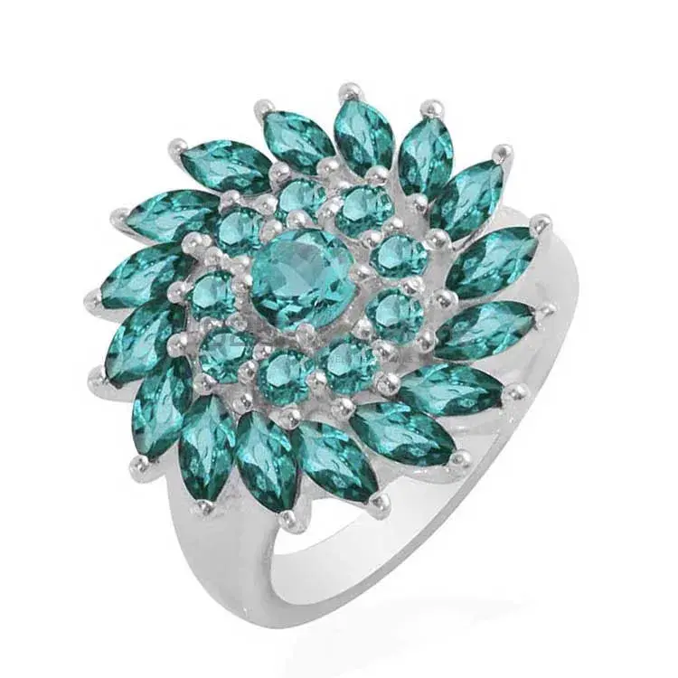 Genuine Blue Topaz Gemstone Rings Wholesaler In 925 Sterling Silver Jewelry 925SR1711_0