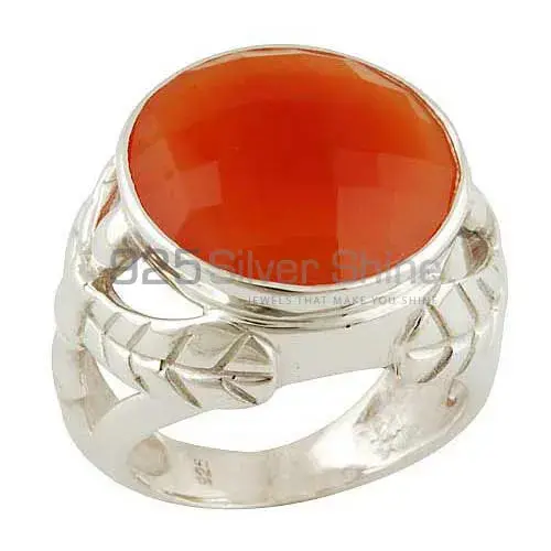 Genuine Carnelian Gemstone Rings Manufacturer In 925 Sterling Silver Jewelry 925SR3549