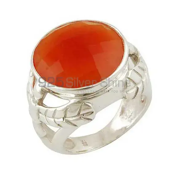 Genuine Carnelian Gemstone Rings In 925 Sterling Silver Jewelry 925SR3549_1