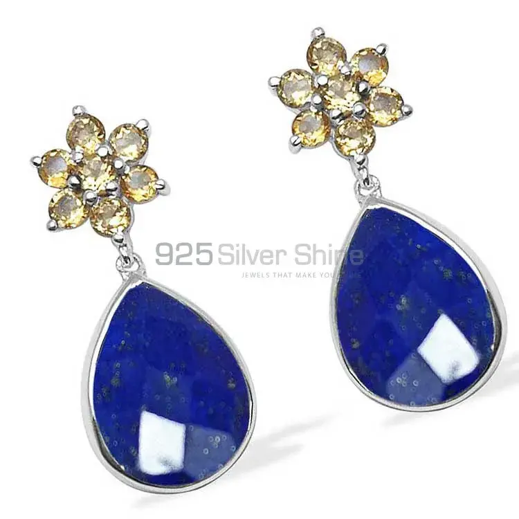 Genuine Chalcedony Gemstone Earrings In 925 Sterling Silver 925SE1021_0