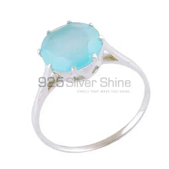Genuine Chalcedony Gemstone Rings Suppliers In 925 Sterling Silver Jewelry 925SR3894_0