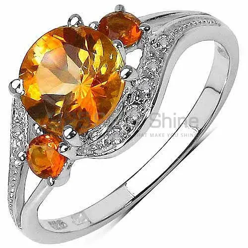 Sterling Silver Citrine Rings For Women's 925SR3230_0
