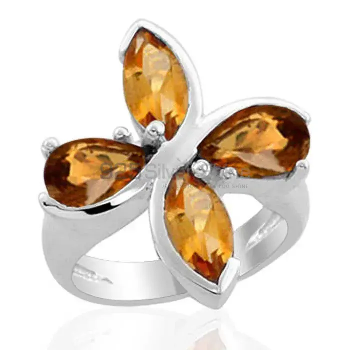 Genuine Citrine Gemstone Rings In 925 Sterling Silver 925SR1991