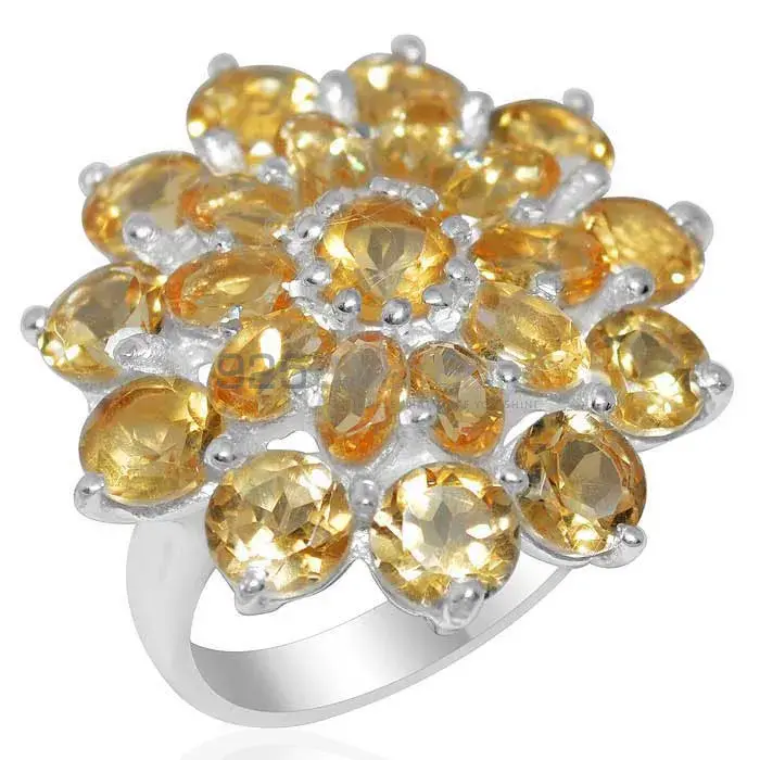 Genuine Citrine Gemstone Rings In 925 Sterling Silver 925SR2149