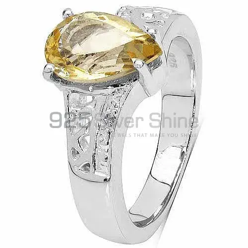 Natural Citrine Gemstone Silver Rings 925SR3200
