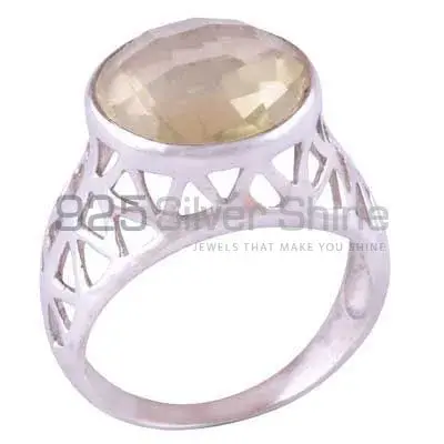 Sterling Silver Citrine Filigree Rings Jewelry 925SR3516