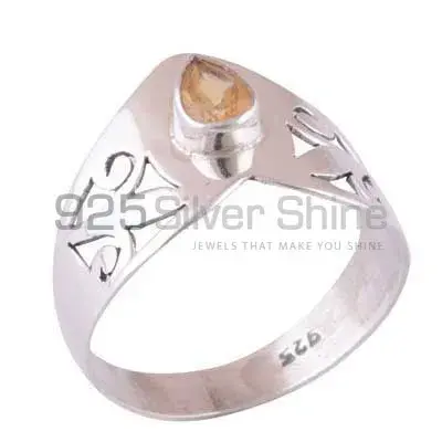 925 Silver Citrine November's second birthstone Rings 925SR3946