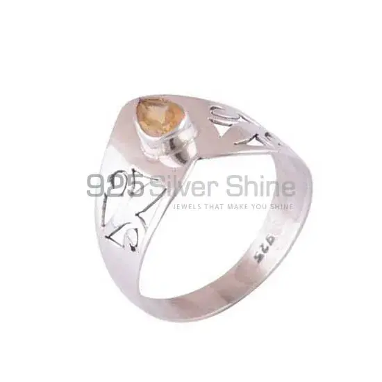 925 Silver Citrine November's second birthstone Rings 925SR3946_0