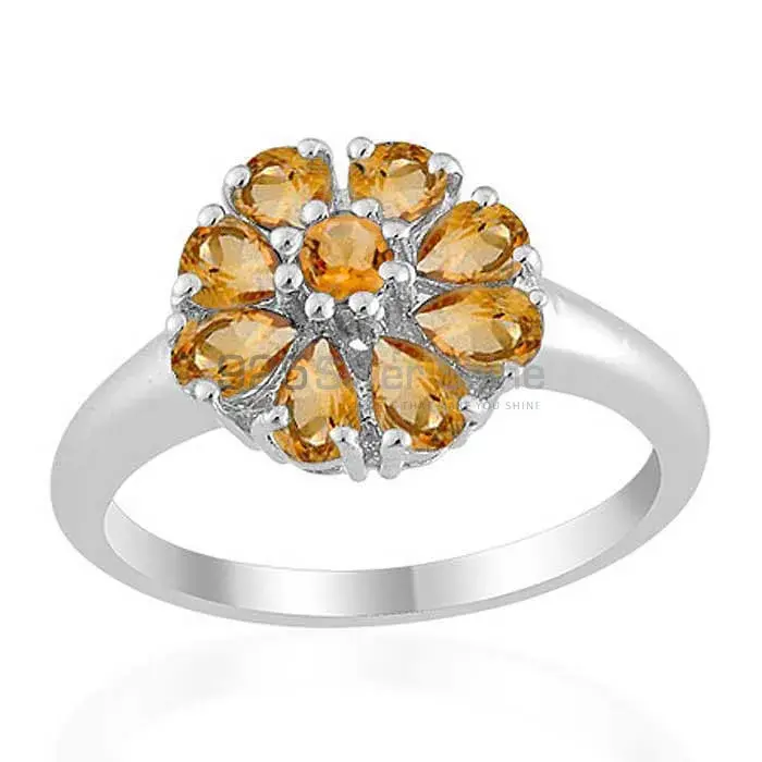 Genuine Citrine Gemstone Rings In Solid 925 Silver 925SR1690_0