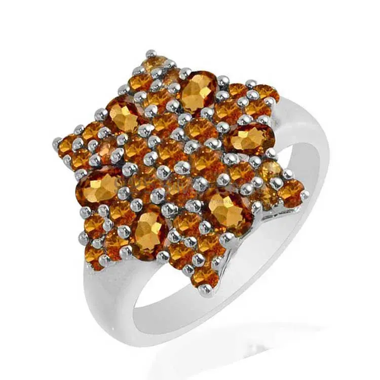 Genuine Citrine Gemstone Rings Manufacturer In 925 Sterling Silver Jewelry 925SR1720_0