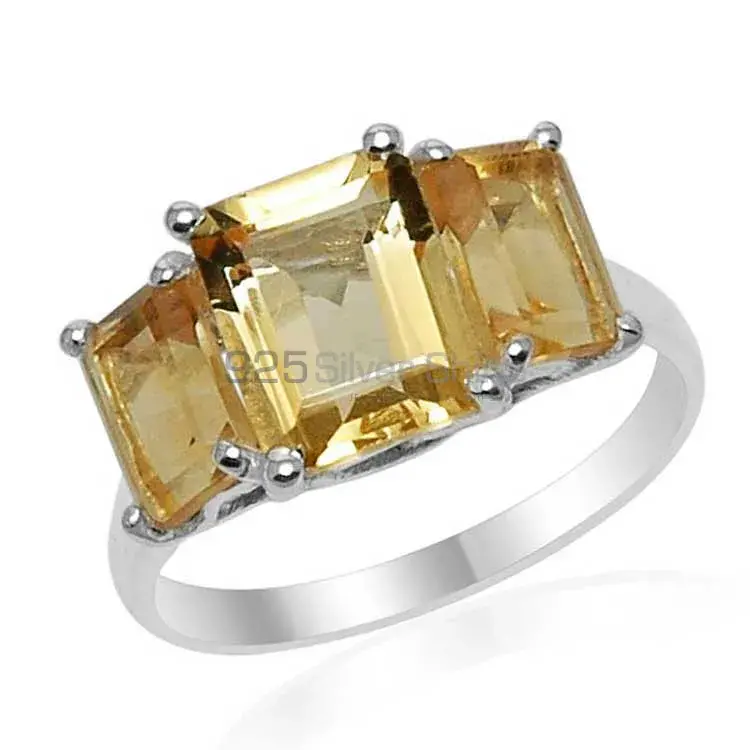 Genuine Citrine Gemstone Rings In 925 Sterling Silver Jewelry 925SR1553_1