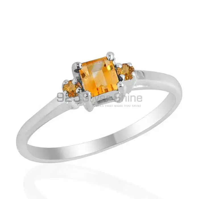 Genuine Citrine Gemstone Rings Wholesaler In 925 Sterling Silver Jewelry 925SR2094