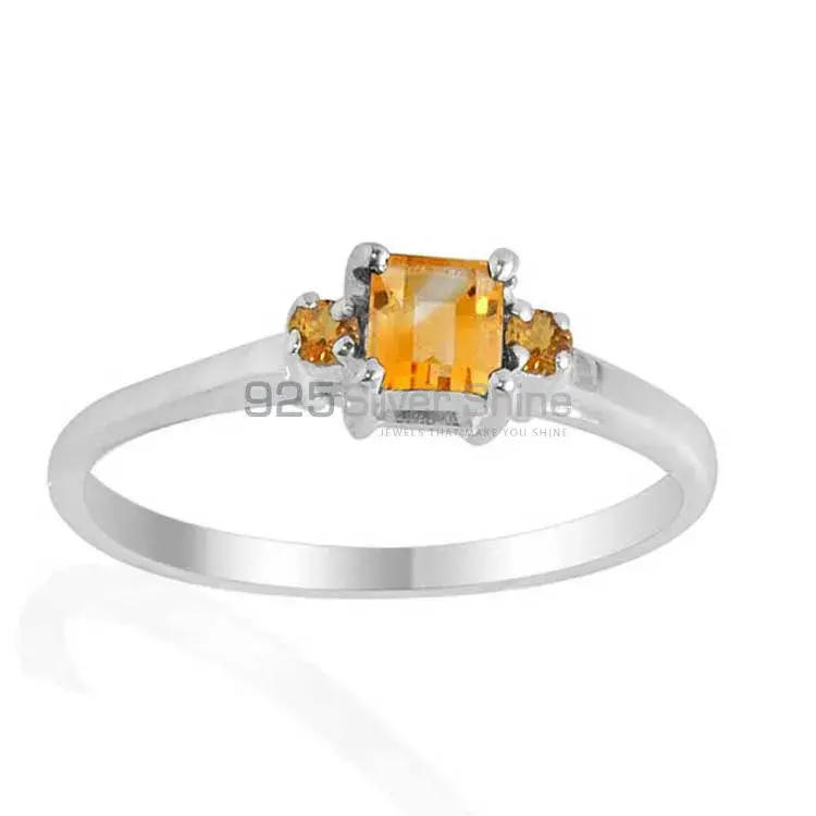 Genuine Citrine Gemstone Rings Wholesaler In 925 Sterling Silver Jewelry 925SR2094_0