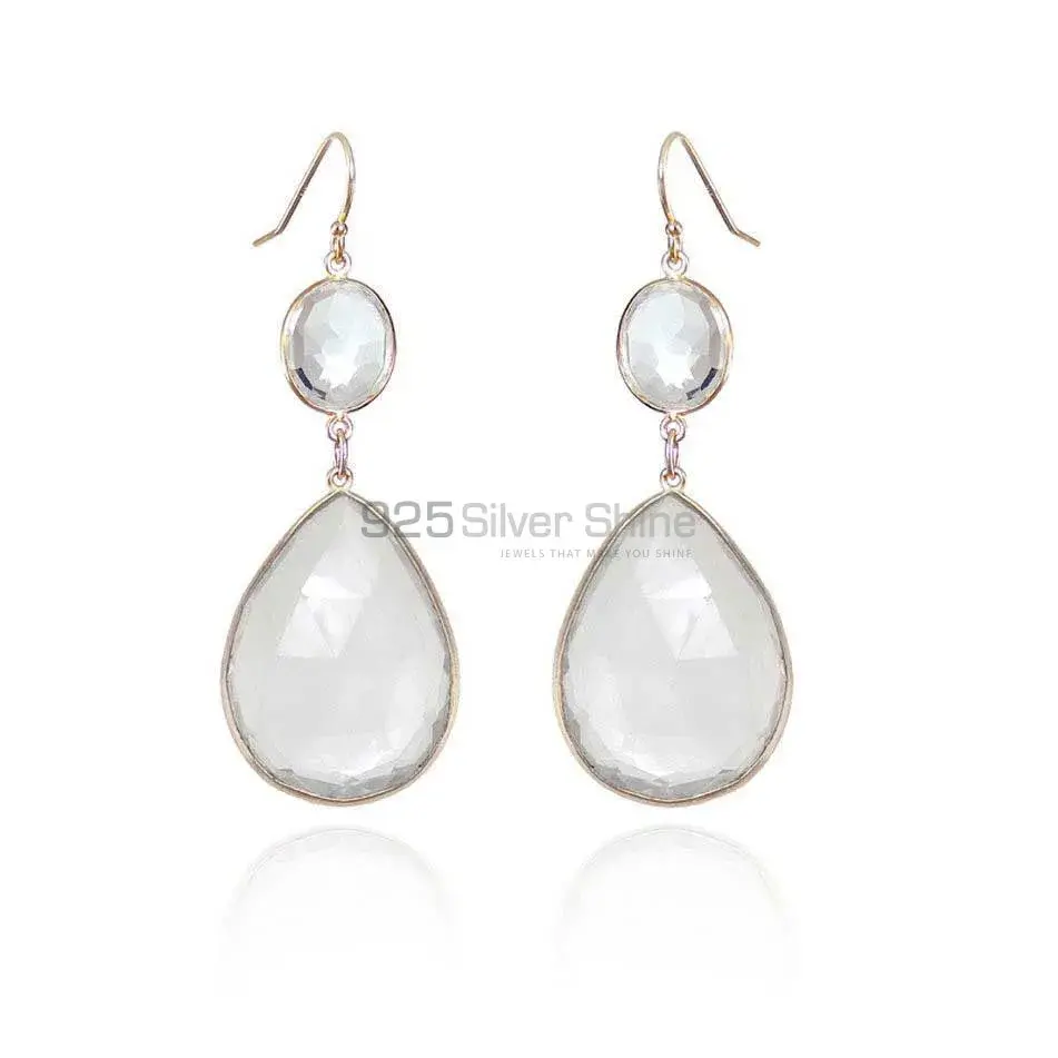 Genuine Crystal Gemstone Earrings In 925 Sterling Silver Jewelry 925SE1878_0