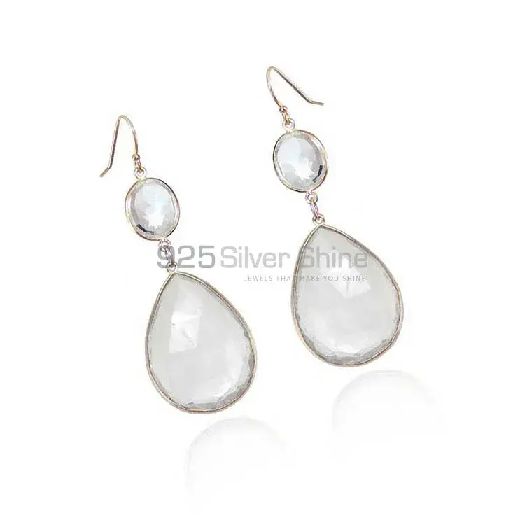 Genuine Crystal Gemstone Earrings Manufacturer In 925 Sterling Silver Jewelry 925SE1878_0