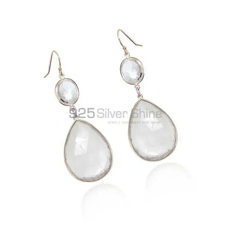 Genuine Crystal Gemstone Earrings In 925 Sterling Silver Jewelry 925SE1878_1