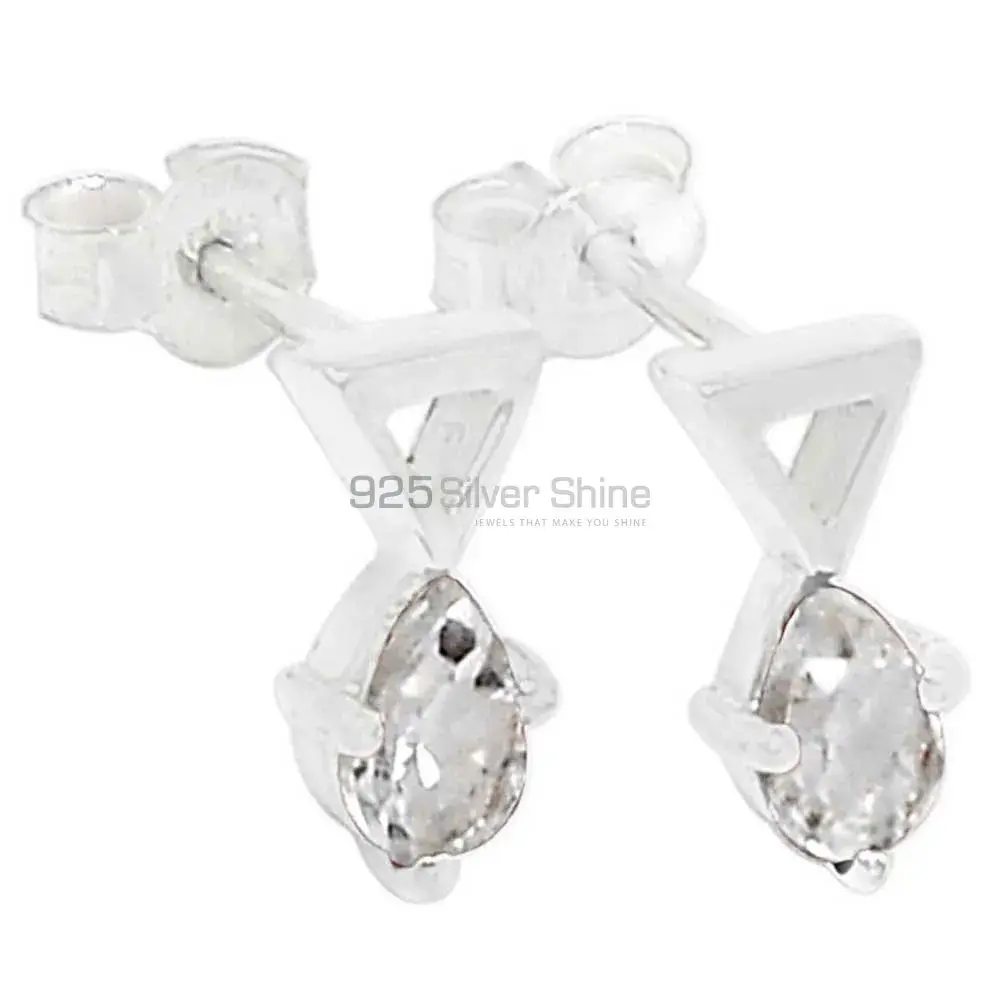 Genuine Crystal Gemstone Earrings In Solid 925 Silver 925SE471