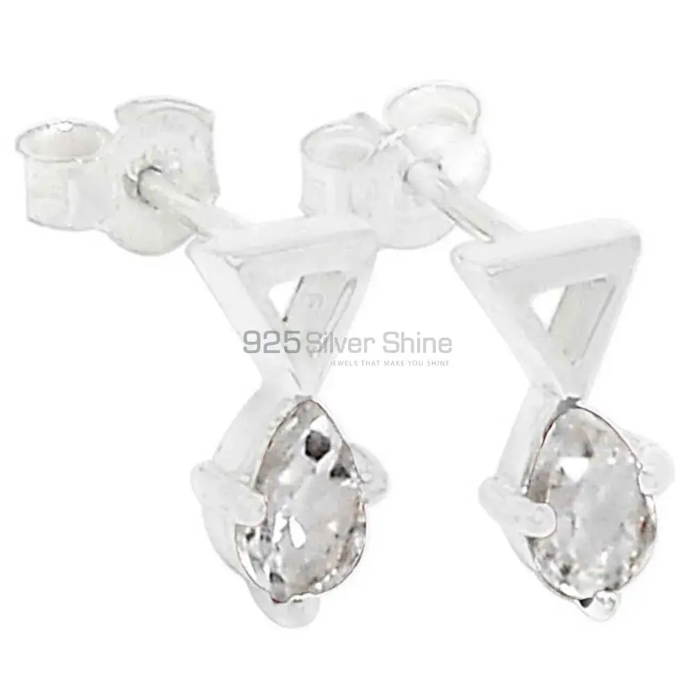 Genuine Crystal Gemstone Earrings In Solid 925 Silver 925SE471_0