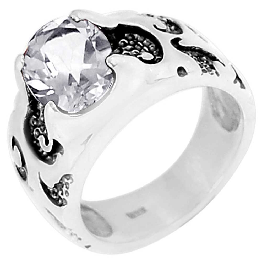 Genuine Crystal Gemstone Rings In 925 Sterling Silver Jewelry 925SR958