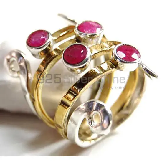 Genuine Dyed Ruby Gemstone Rings In 925 Sterling Silver 925SR3752