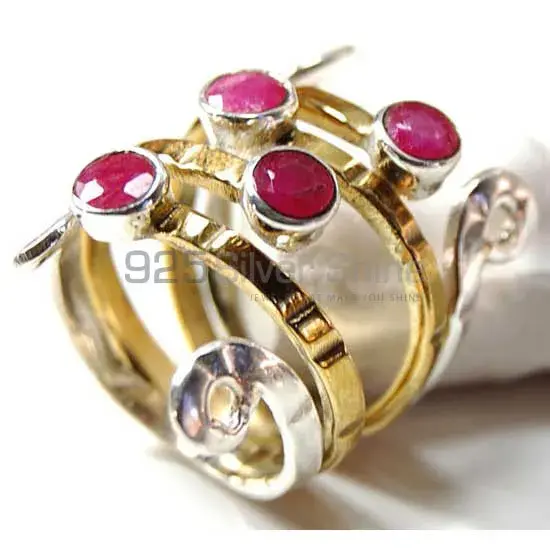 Genuine Dyed Ruby Gemstone Rings In 925 Sterling Silver 925SR3752_0