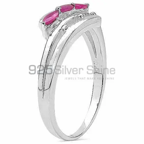 Genuine Dyed Ruby Gemstone Rings Manufacturer In 925 Sterling Silver Jewelry 925SR3312_0