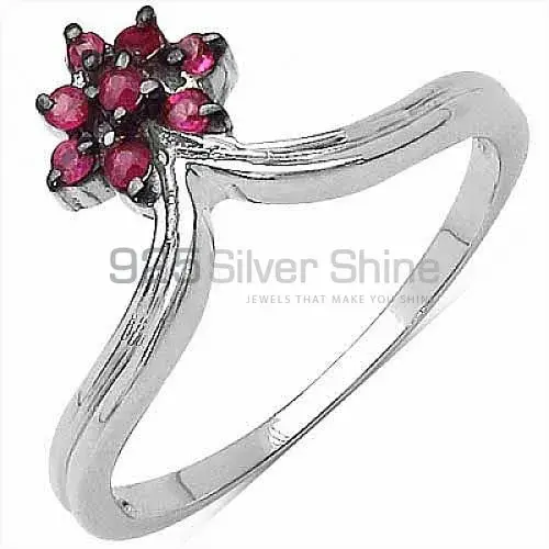 Genuine Dyed Ruby Gemstone Rings Wholesaler In 925 Sterling Silver Jewelry 925SR3303