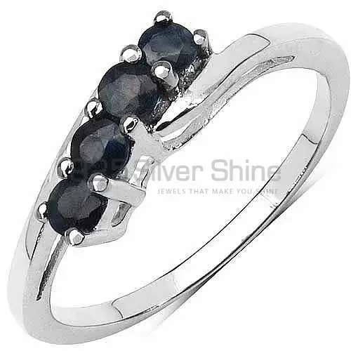 Genuine Dyed Sapphire Gemstone Rings Suppliers In 925 Sterling Silver Jewelry 925SR3133
