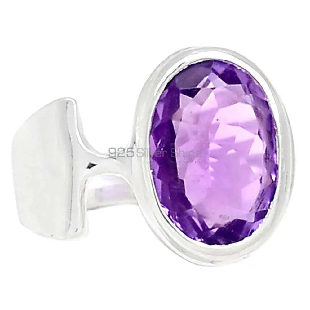 Ametyst Birthstone Silver Engagement Rings 925SR2356_0
