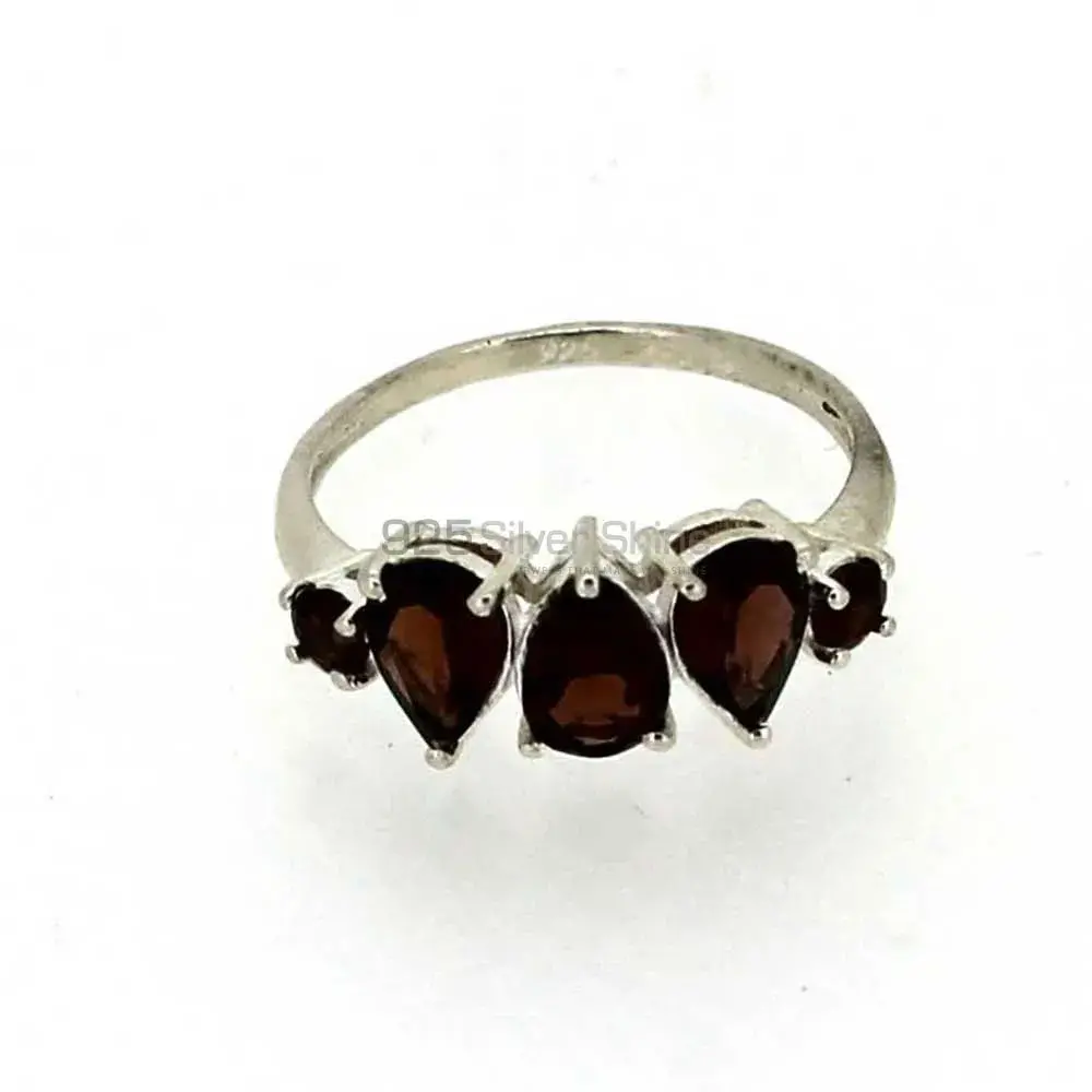 Genuine Garnet Gemstone Handmade Ring In Sterling Silver 925SR03-2