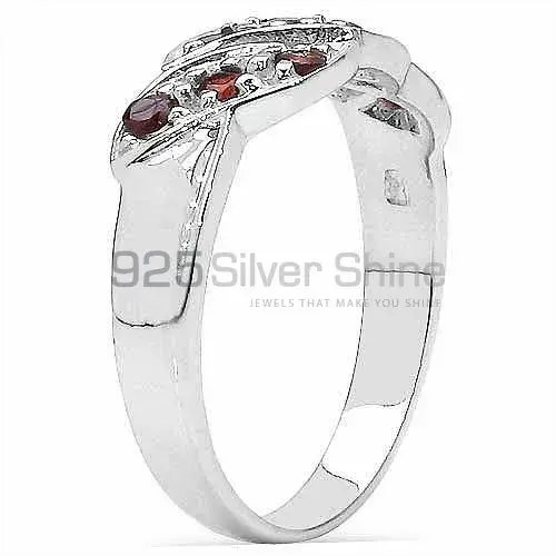Genuine Garnet Gemstone Rings In 925 Sterling Silver 925SR3106_1