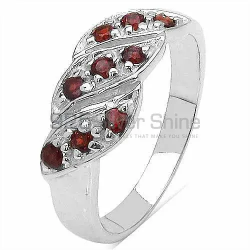 Genuine Garnet Gemstone Rings In 925 Sterling Silver 925SR3106_1